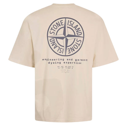 STONE ISLAND COMPASS BACK LOGO T-SHIRT BEIGE