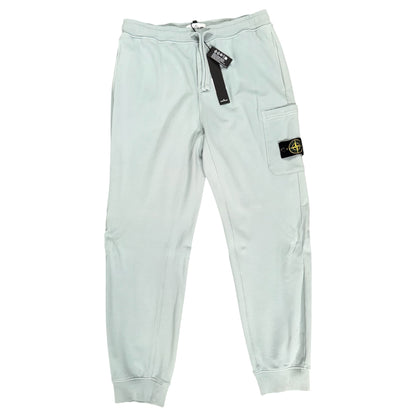 STONE ISLAND ORGANIC COTTON FLEECE TRACKSUIT SAGE GREEN