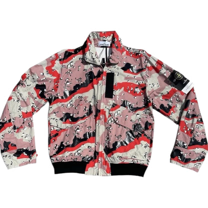 STONE ISLAND DESERT CAMO ARM BADGE FULL ZIP JACKET PINK