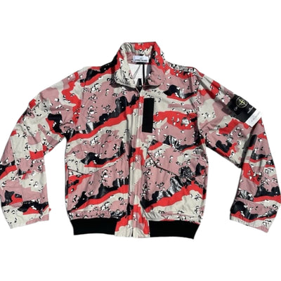 STONE ISLAND DESERT CAMO ARM BADGE FULL ZIP JACKET PINK