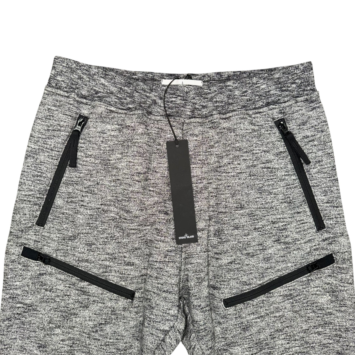 STONE ISLAND COTTON FLEECE JOGGERS GREY