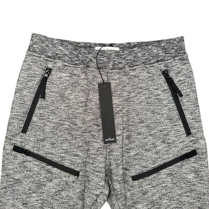 STONE ISLAND COTTON FLEECE JOGGERS GREY