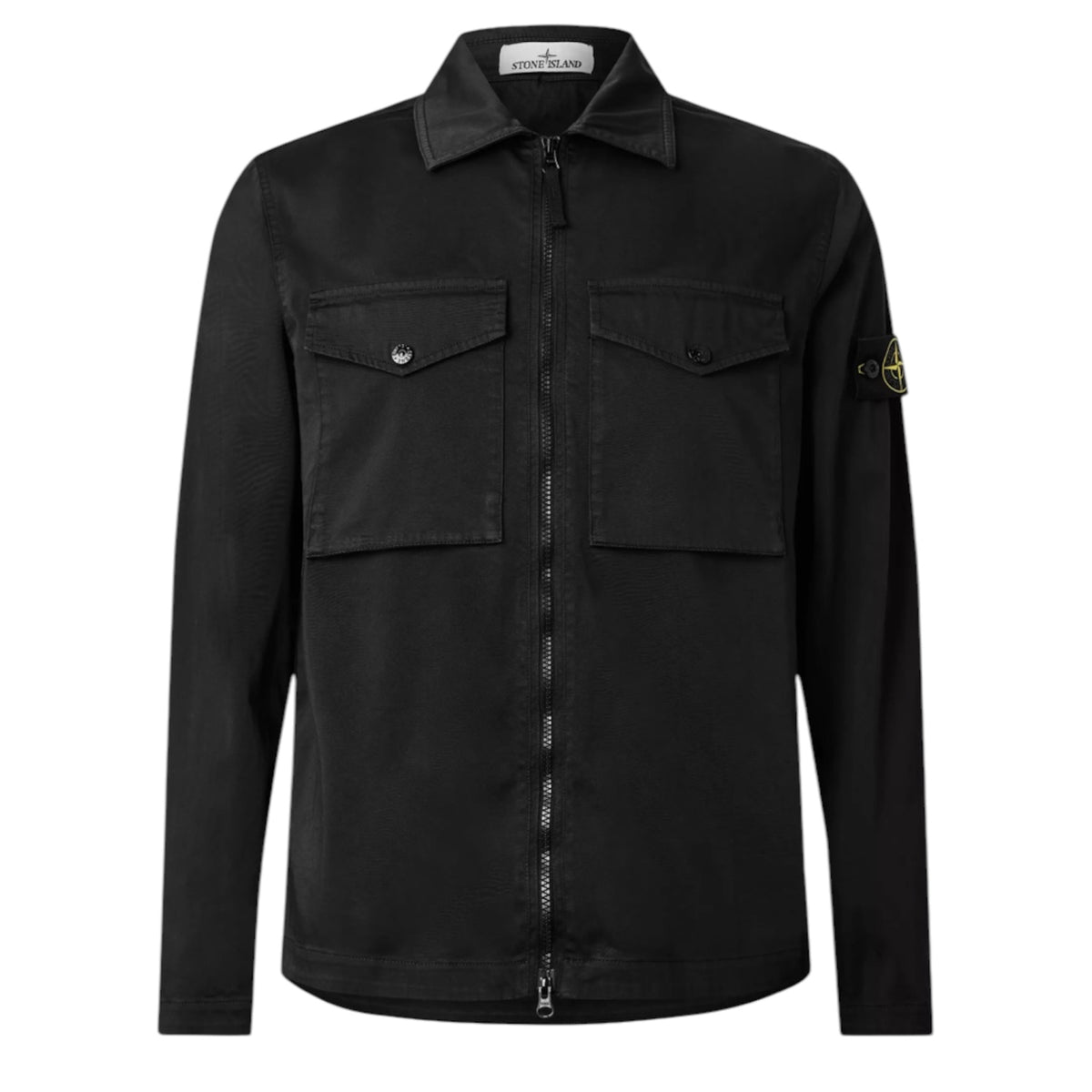 STONE ISLAND COTTON GD OVERSHIRT BLACK