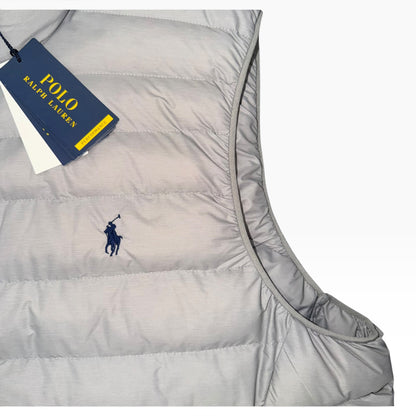 POLO RALPH LAUREN QUILTED TERRA PADDED GILET GREY