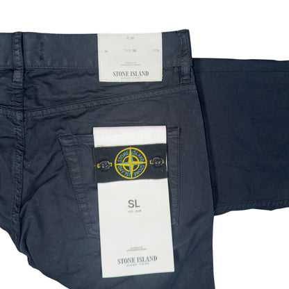 STONE ISLAND NAVY DENIM TROUSERS