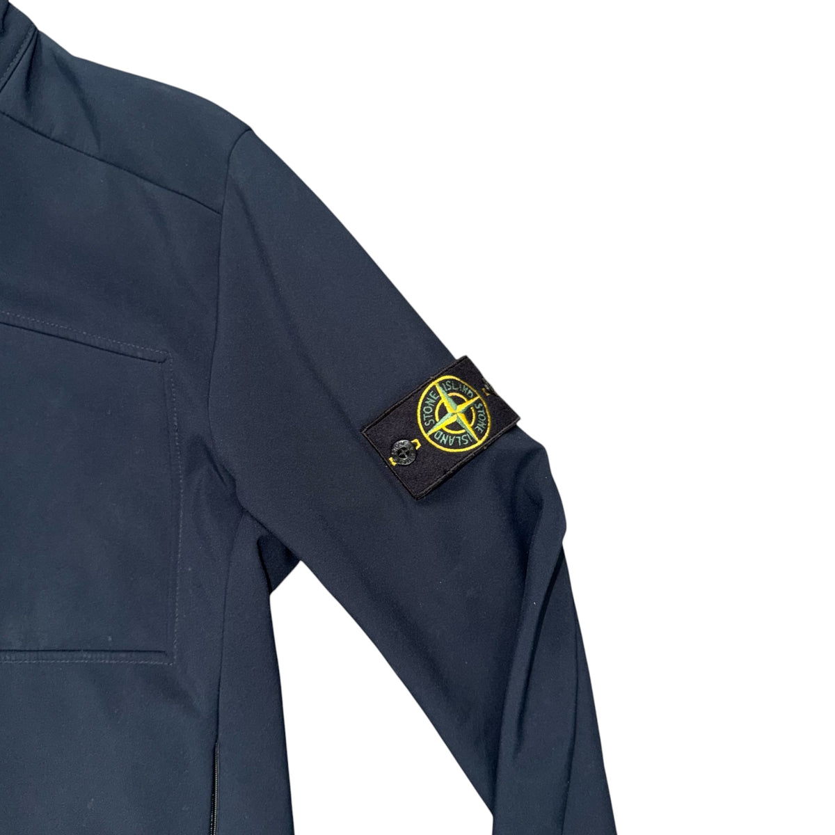 STONE ISLAND SOFT SHELL-R STAND COLLAR NAVY