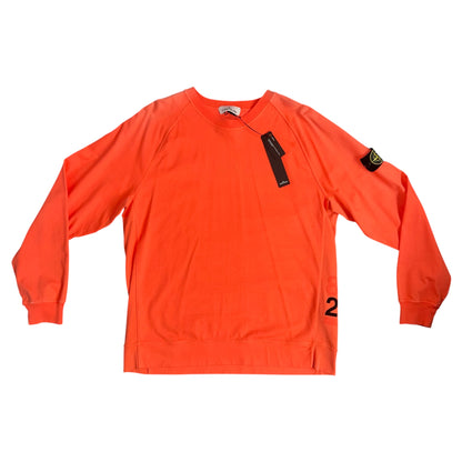 STONE ISLAND 40TH ANNIVERSARY COLLECTION CREWNECK SWEATSHIRT ORANGE