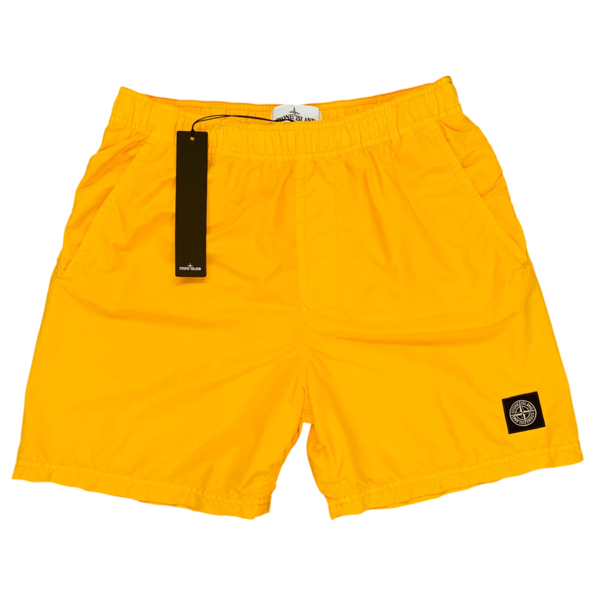 STONE ISLAND BRUSHED NYLON SWIMSHORTS YELLOW