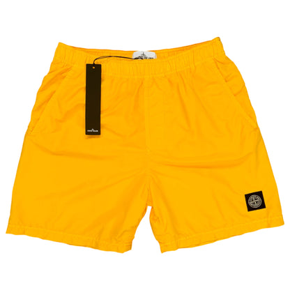 STONE ISLAND BRUSHED NYLON SWIMSHORTS YELLOW