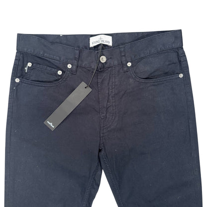 STONE ISLAND NAVY DENIM TROUSERS