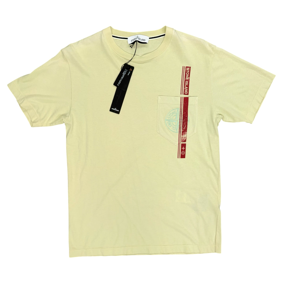 STONE ISLAND GRAPHIC PRINT TEE PALE YELLOW