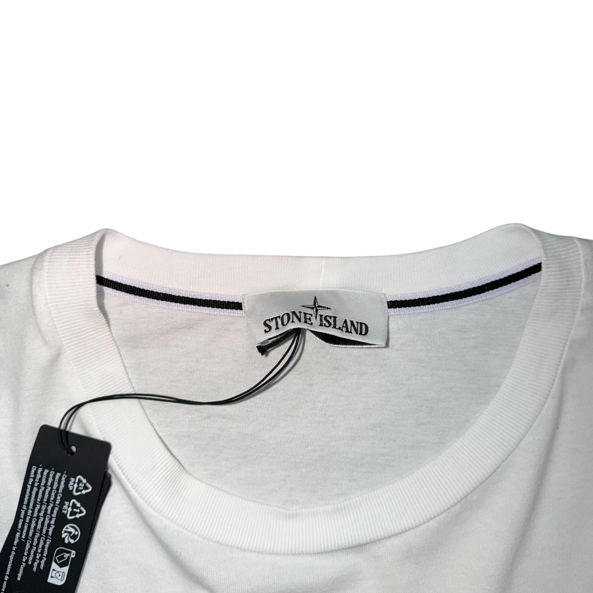 STONE ISLAND REFLECTIVE ONE PRINT TEE WHITE