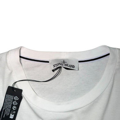 STONE ISLAND REFLECTIVE ONE PRINT TEE WHITE