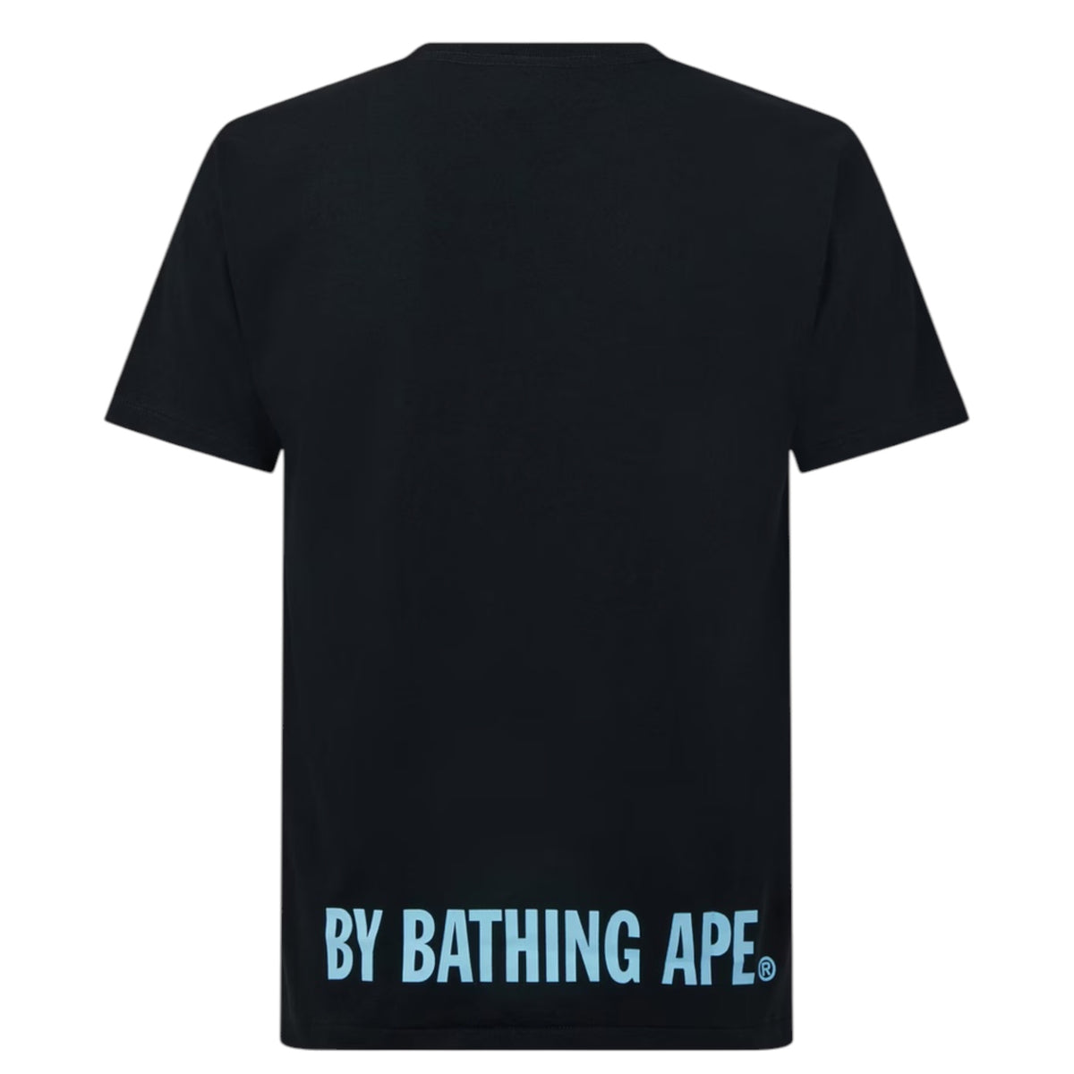 A BATHING APE STA FACE GRAPHIC T-SHIRT BLACK / SKY BLUE