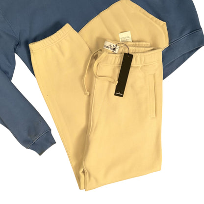 STONE ISLAND MARINA COTTON FLEECE TRACKSUIT BLUE & CREAM