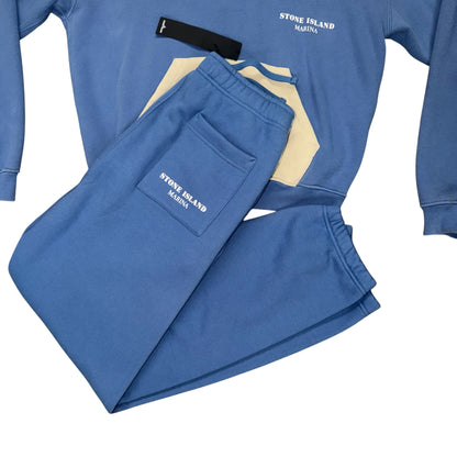 STONE ISLAND MARINA COTTON HOODIE FULL TRACKSUIT