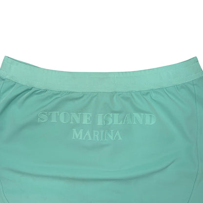 STONE ISLAND MARINA AQUA CARGO SHORTS MINT GREEN
