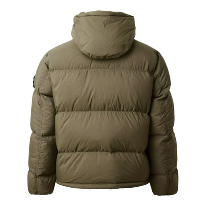 STONE ISLAND CORDURA HOODED PUFFER JACKET MILITARY GREEN