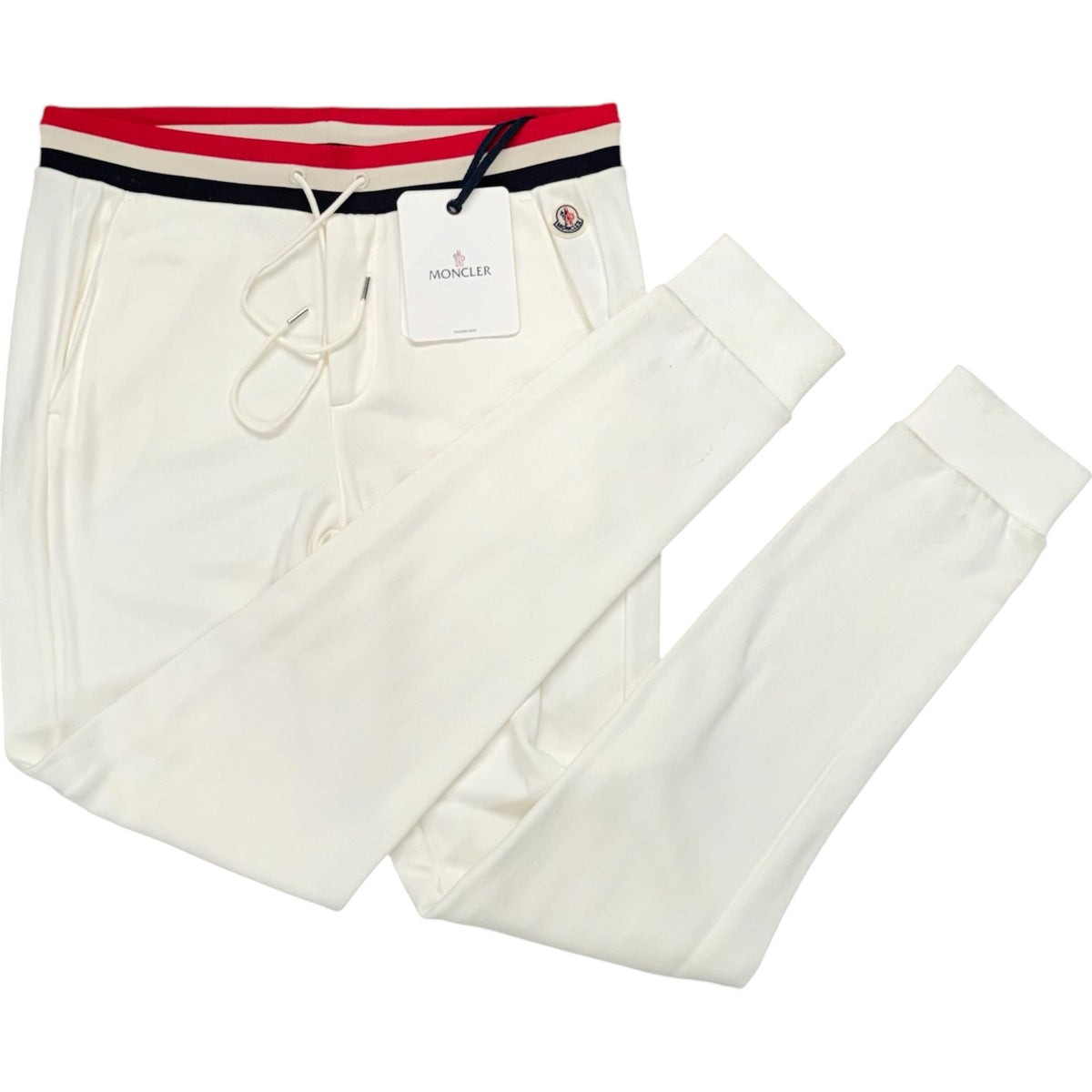 MONCLER PANTALONE JOGGERS WHITE