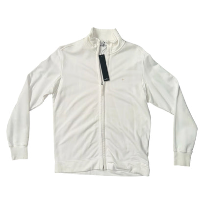 STONE ISLAND FULL ZIP SWEATSHIRT WHITE