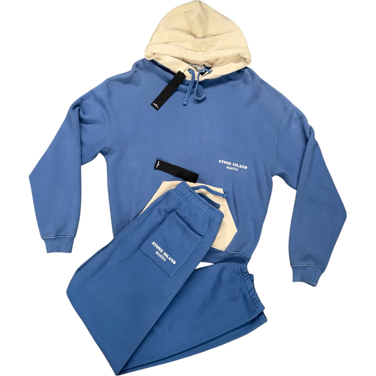 STONE ISLAND MARINA COTTON HOODIE FULL TRACKSUIT
