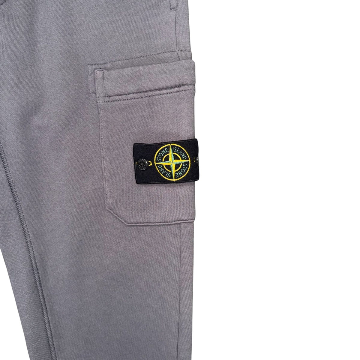 STONE ISLAND COTTON FLEECE JOGGERS GREY