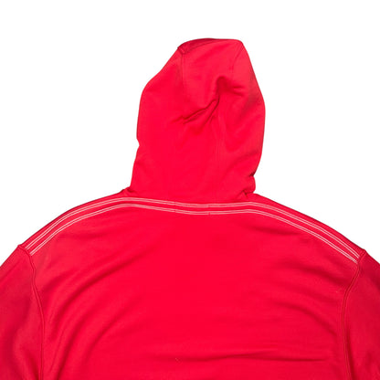 STONE ISLAND SPELLOUT BOX LOGO HOODIE RED