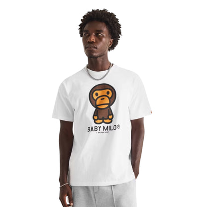 A BATHING APE BABY MILO T-SHIRT WHITE