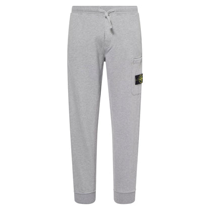 STONE ISLAND ORGANIC COTTON FLEECE CARGO JOGGERS GREY