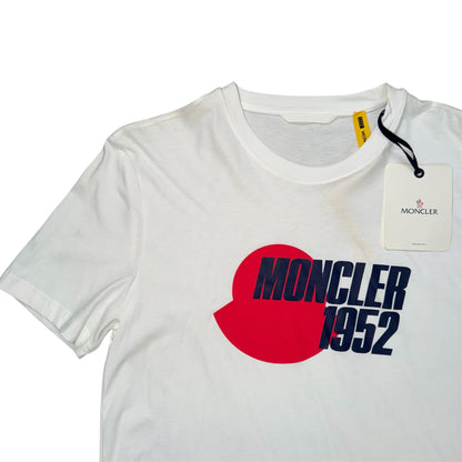 MONCLER LOGO PRINT TEE WHITE