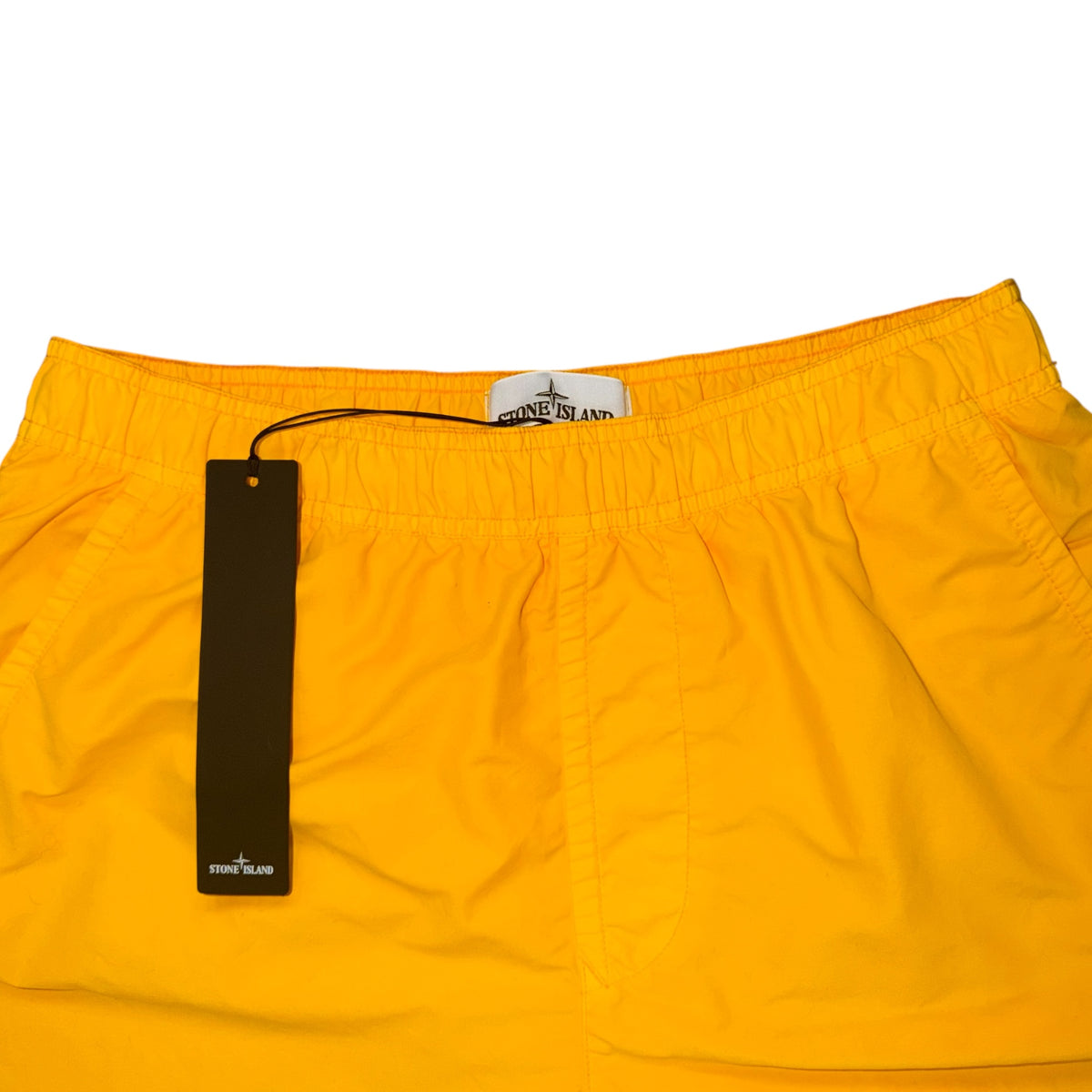STONE ISLAND BRUSHED NYLON SWIMSHORTS YELLOW