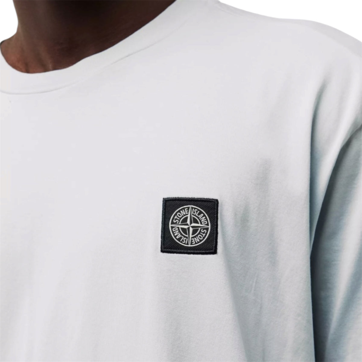 STONE ISLAND PATCH LOGO T-SHIRT SKY BLUE