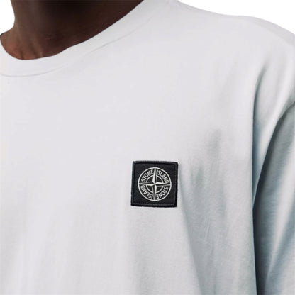 STONE ISLAND PATCH LOGO T-SHIRT SKY BLUE