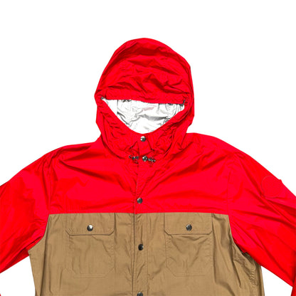 MONCLER DONAN GIUBBOTTO RAINCOAT SILVER/RED/BROWN