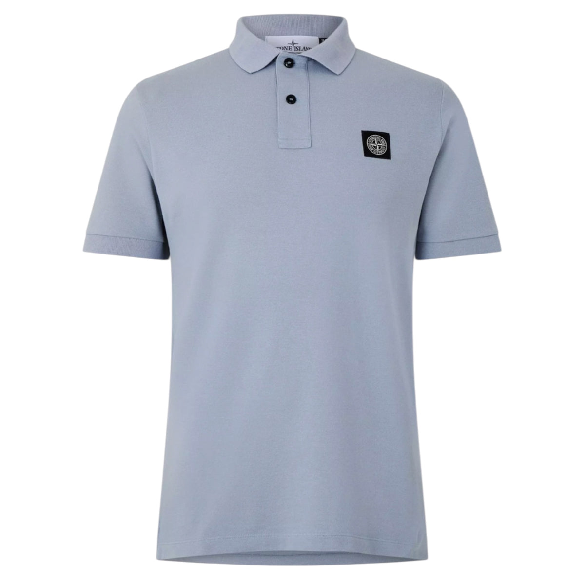 STONE ISLAND PATCH LOGO POLO SHIRT ASH GREY