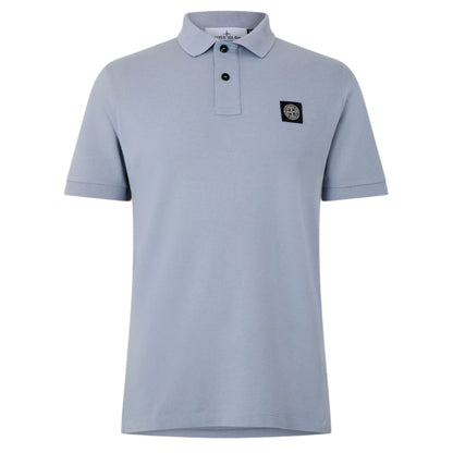 STONE ISLAND PATCH LOGO POLO SHIRT ASH GREY