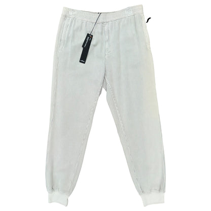STONE ISLAND COTTON FLEECE JOGGERS WHITE