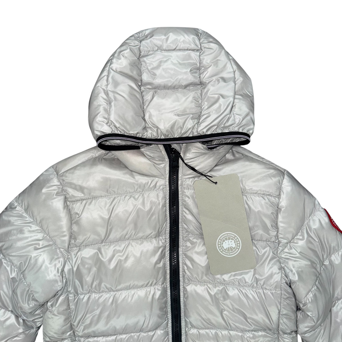 CANADA GOOSE KIDS CROFTON PUFFER JACKET SILVER GREY BIRCH