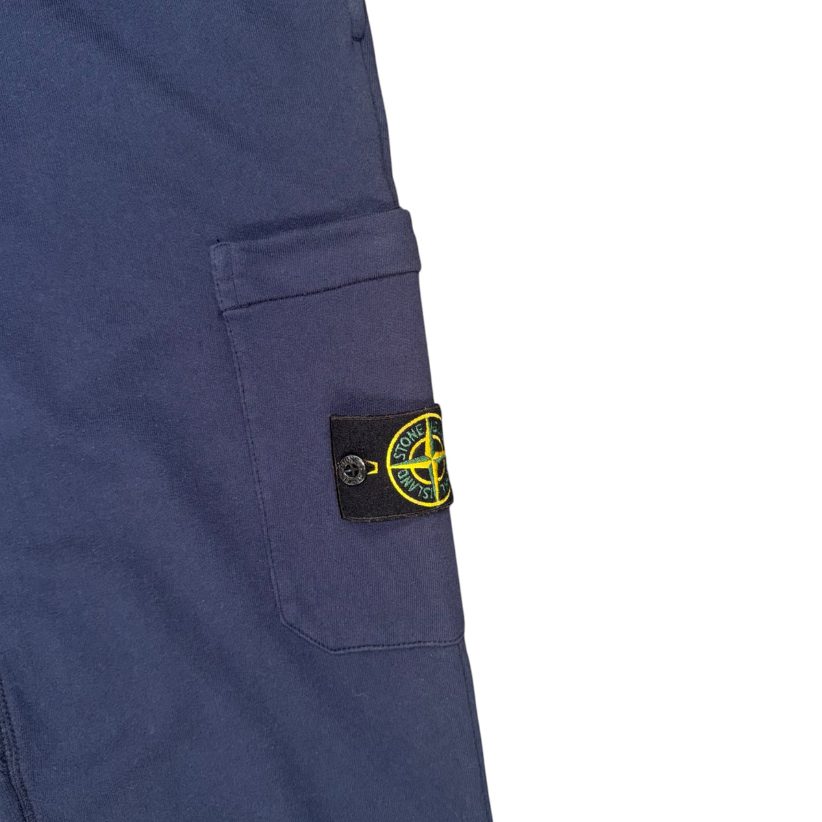 STONE ISLAND SLIM FIT ORGANIC COTTON FLEECE JOGGERS NAVY