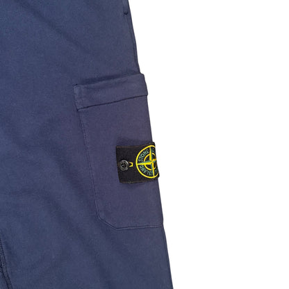 STONE ISLAND SLIM FIT ORGANIC COTTON FLEECE JOGGERS NAVY