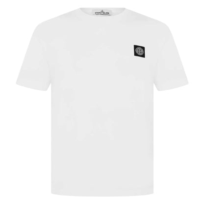 STONE ISLAND PATCH LOGO T-SHIRT WHITE