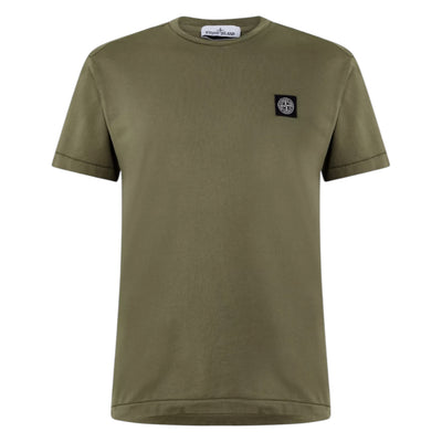 STONE ISLAND PATCH LOGO T-SHIRT MILITARY GREEN