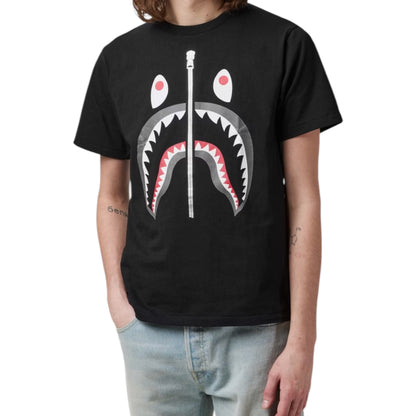 A BATHING APE SHARK T-SHIRT BLACK