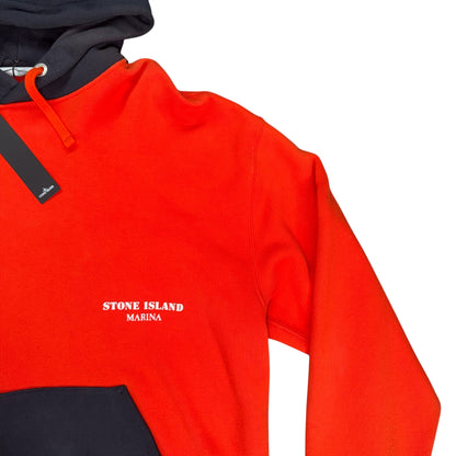 STONE ISLAND MARINA 2023 ORGANIC COTTON FLEECE TRACKSUIT ORANGE