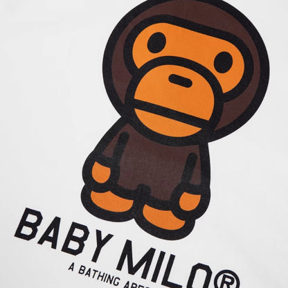 A BATHING APE BABY MILO T-SHIRT WHITE