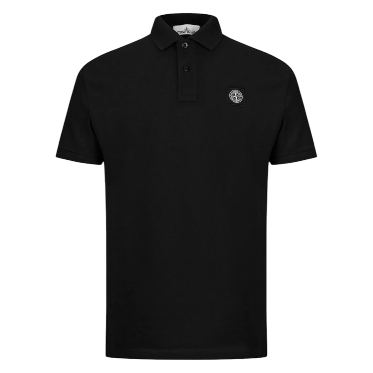 STONE ISLAND PATCH LOGO POLO SHIRT BLACK