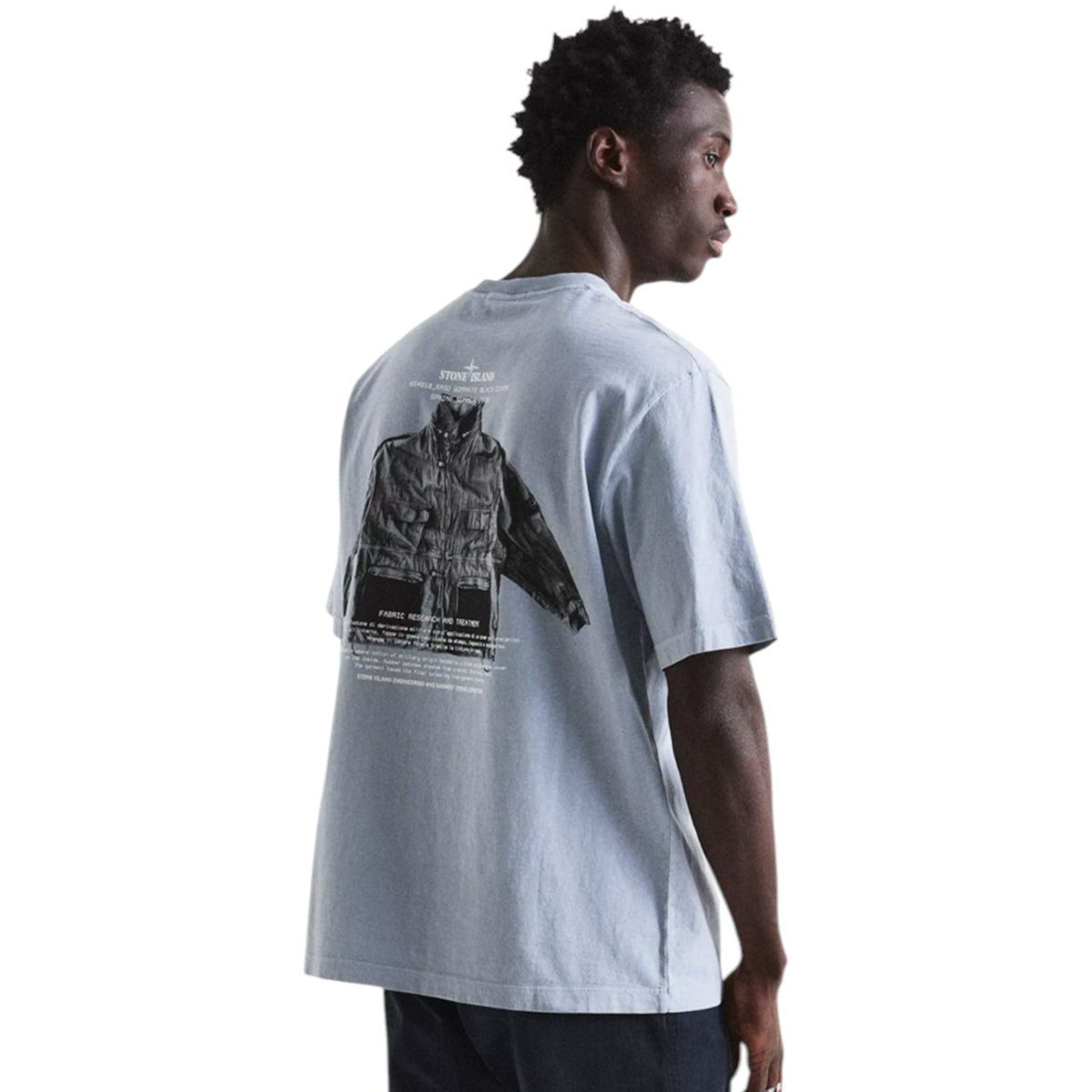 STONE ISLAND ARCHIVO BACK LOGO T-SHIRT ASH GREY