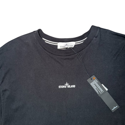 STONE ISLAND LOGO PRINTED TEE BLACK