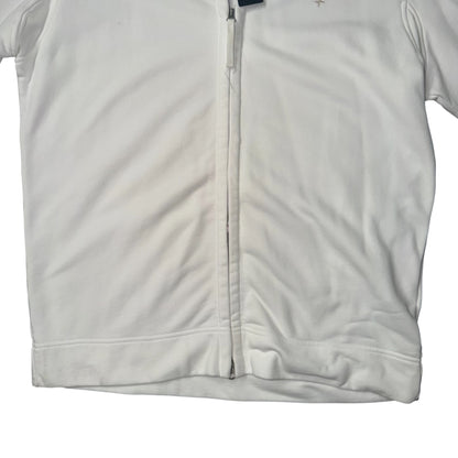 STONE ISLAND FULL ZIP SWEATSHIRT WHITE