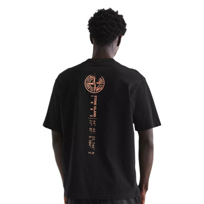 STONE ISLAND VERTI BACK LOGO T-SHIRT BLACK